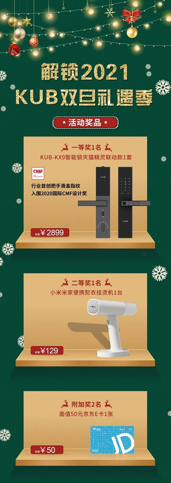 KUB智能鎖雙旦獻禮！揚言要承包您的2021新年禮物！