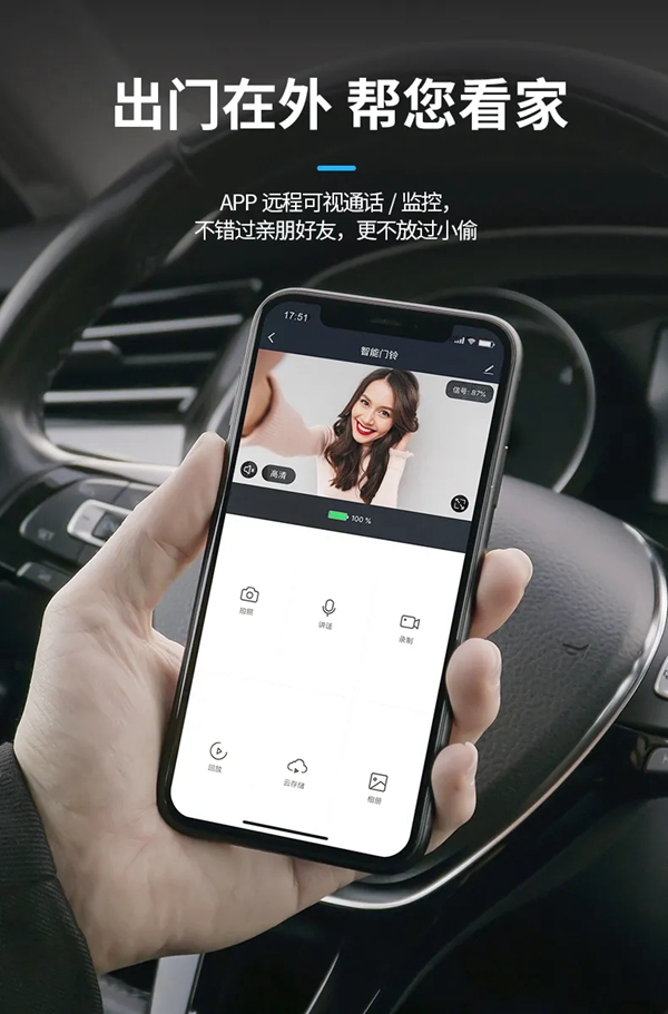 靈靈狗智能鎖可視門鈴：時尚安全百搭