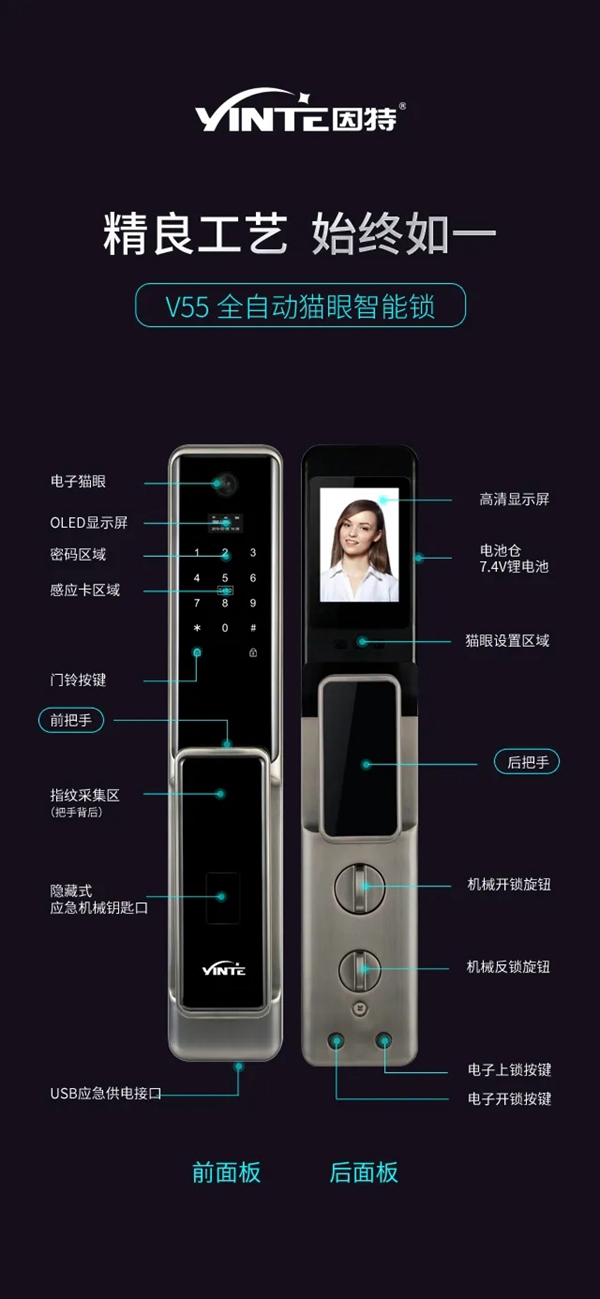因特智能鎖新品上市：因特V55有哪些優點？