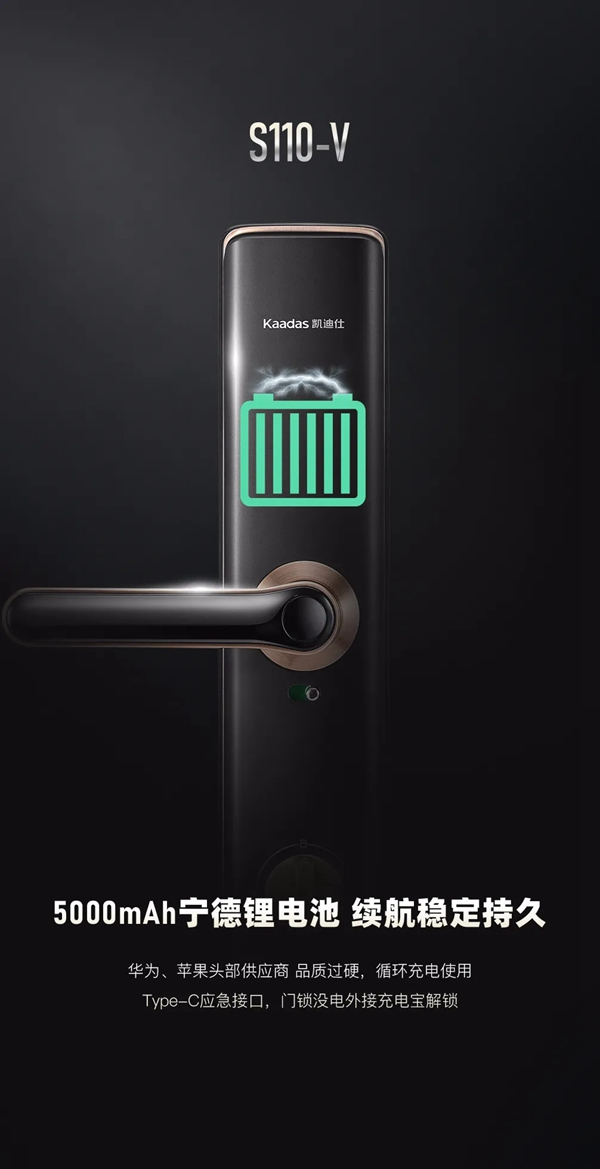 凱迪仕首款一握開可視貓眼智能鎖S110-V，全球重磅發(fā)布！