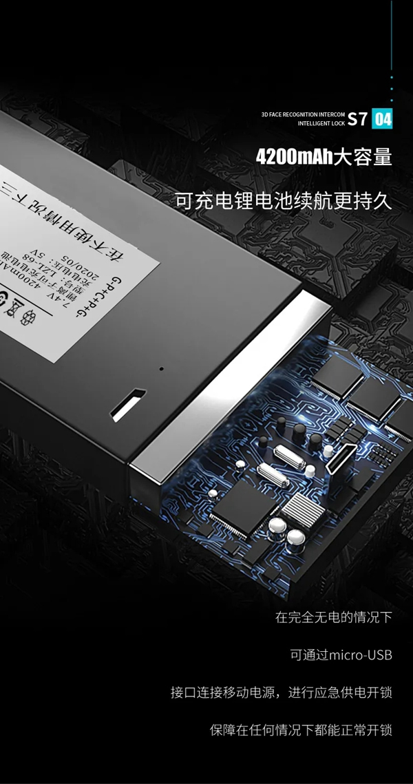 因特智能鎖新品·S7：3D人臉識(shí)別全功能對(duì)講鎖，耀目登場(chǎng)