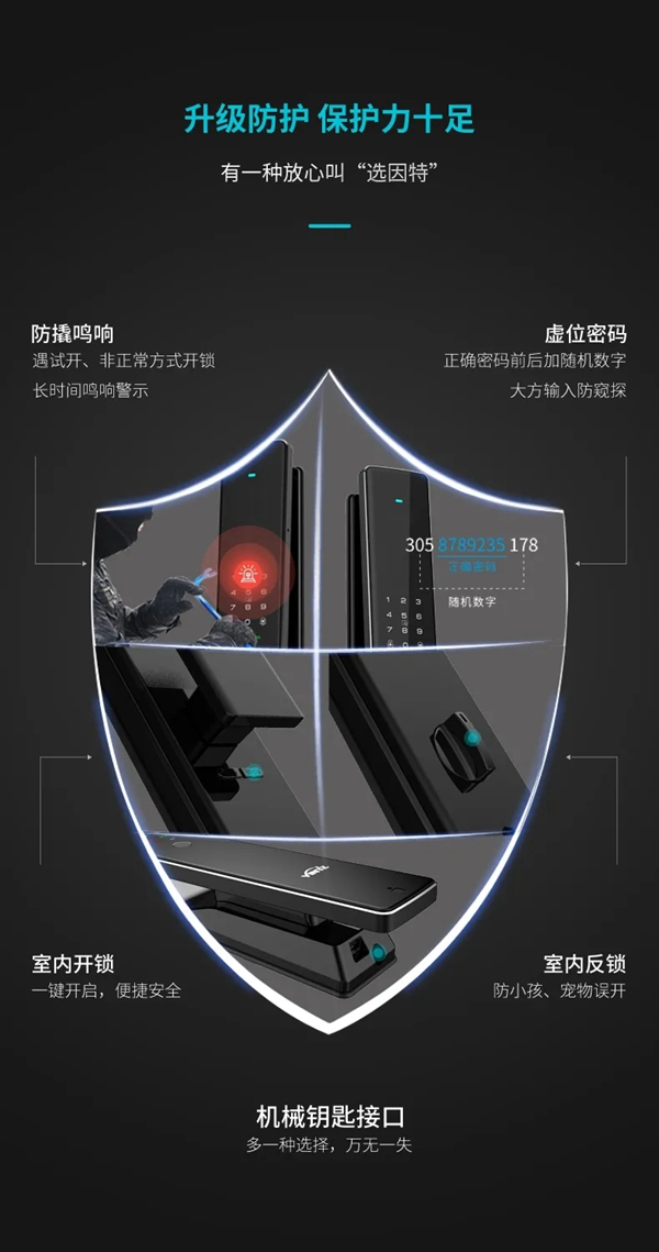 因特智能鎖新品·S7：3D人臉識(shí)別全功能對(duì)講鎖，耀目登場(chǎng)