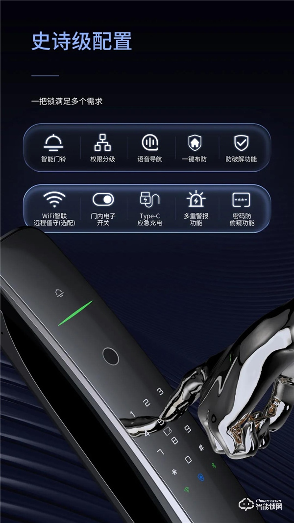 超凡新品丨A9高端旗艦全自動指紋鎖驚艷亮相 超凡新品丨A9高端旗艦全自動指紋鎖驚艷亮相