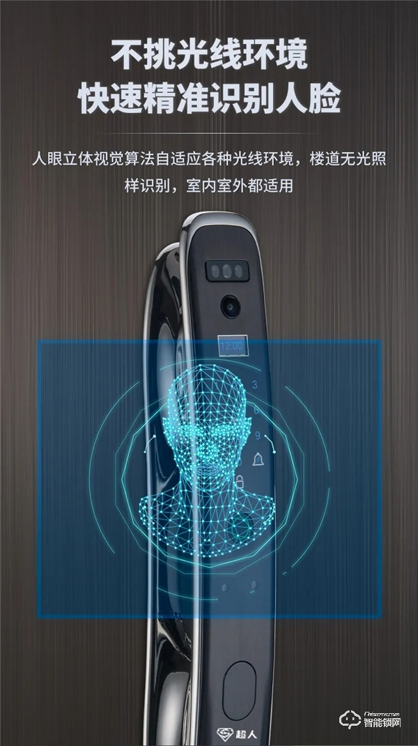 新品｜超人3D人臉智能鎖，刷臉即秒開？開啟智能新時(shí)代