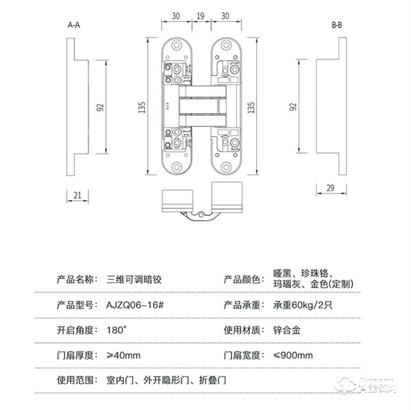 頂固三維可調暗鉸鏈|突破傳統，創新升級