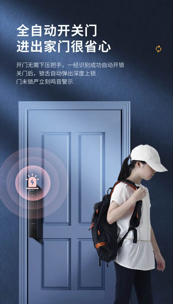 明星同款力薦丨亞太天能智屏貓眼全自動智能鎖A6p
