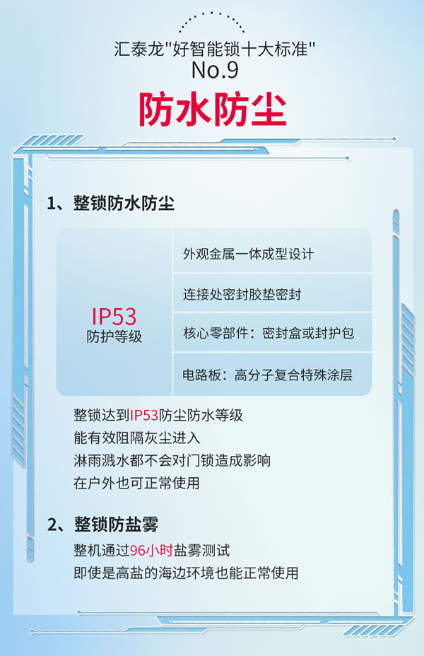 圖說丨匯泰龍「好智能鎖十大標準」2.0