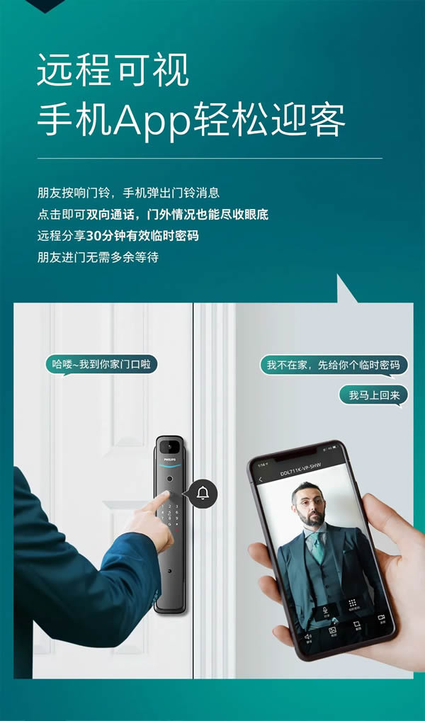 飛利浦DDL711K可視智能鎖，把安全感拉滿！