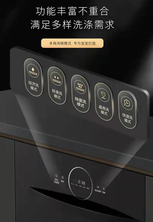 家庭“碗”美大師:榮事達智能家居嵌入式洗碗機_3