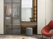 淺指智能鎖定制衣柜案例，輕奢玻璃配衣柜真的絕了