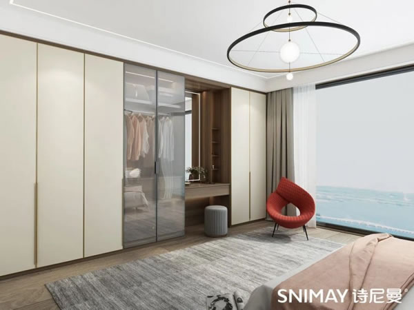 淺指智能鎖定制衣柜案例，輕奢玻璃配衣柜真的絕了_3