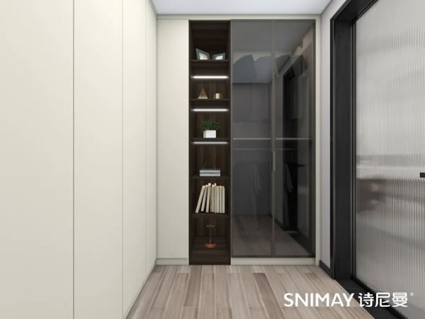 淺指智能鎖定制衣柜案例，輕奢玻璃配衣柜真的絕了_11