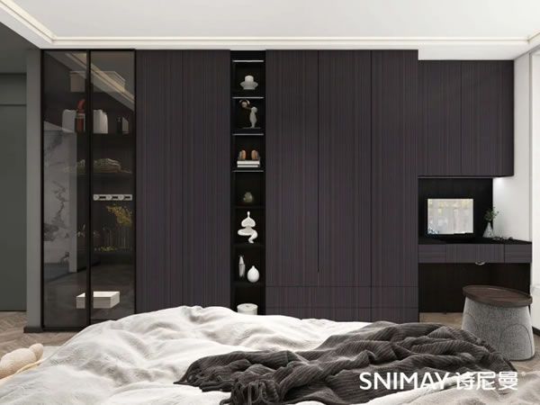 淺指智能鎖定制衣柜案例，輕奢玻璃配衣柜真的絕了_13