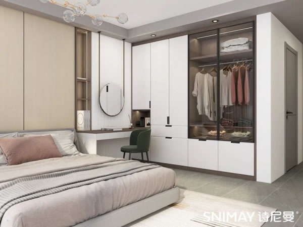 淺指智能鎖定制衣柜案例，輕奢玻璃配衣柜真的絕了_31