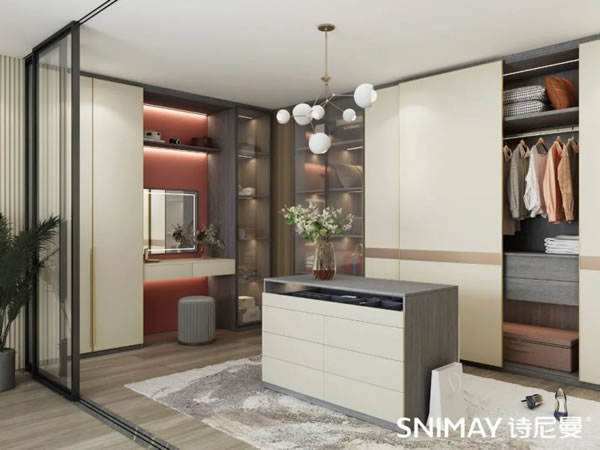 淺指智能鎖定制衣柜案例，輕奢玻璃配衣柜真的絕了_37
