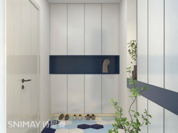 淺指智能鎖98㎡極簡兩居室，打造輕盈質(zhì)感家居_4