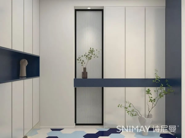 淺指智能鎖98㎡極簡兩居室，打造輕盈質(zhì)感家居_5