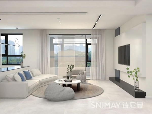 淺指智能鎖98㎡極簡兩居室，打造輕盈質(zhì)感家居_7