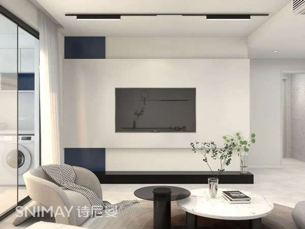 淺指智能鎖98㎡極簡兩居室，打造輕盈質(zhì)感家居_9