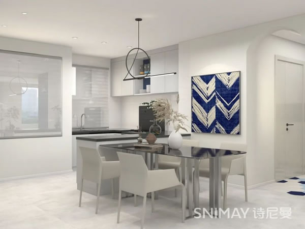 淺指智能鎖98㎡極簡兩居室，打造輕盈質(zhì)感家居_12