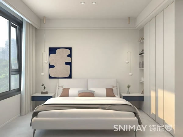 淺指智能鎖98㎡極簡兩居室，打造輕盈質(zhì)感家居_14